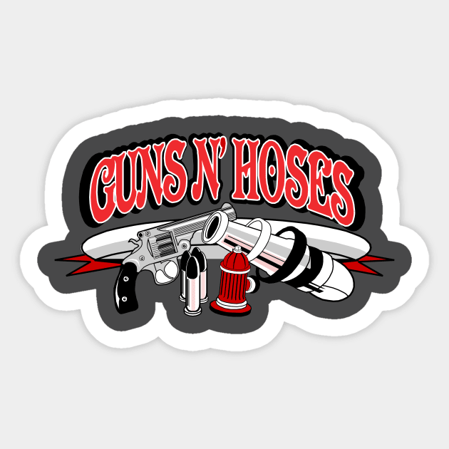 Guns and Hoses Sticker by LostHose